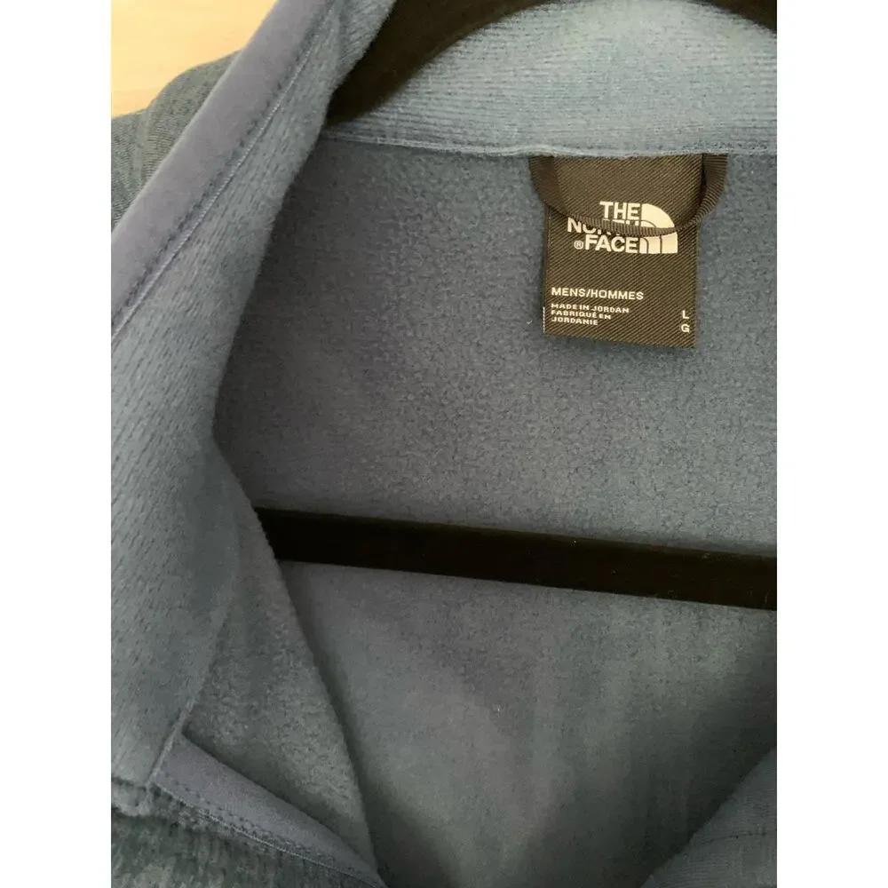 The North Face men’s long sleeve blue half zip size Large  EEUC